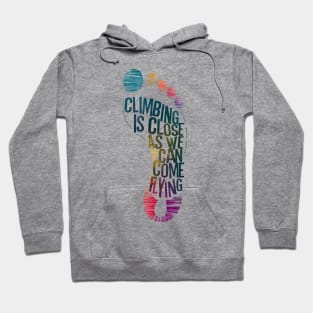 rock climbing footprint Hoodie